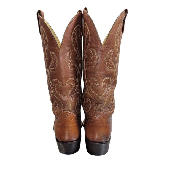 Hondo Men's Brown Goat Leather‎ Cowboy Boots Size 9.5D Western - Picture 7 of 16